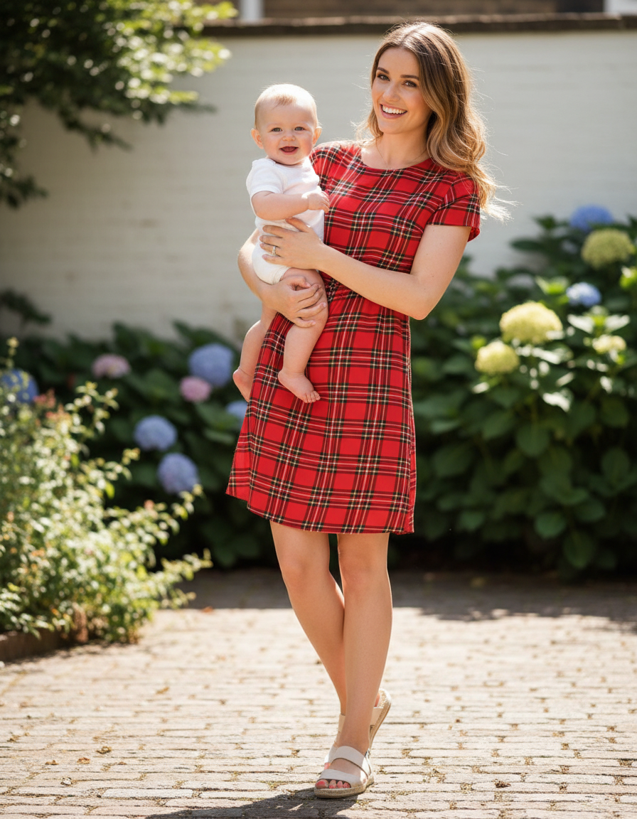 Tartan Breastfeeding Dress | Nursing Dress Tartan Breastfeeding Dress | Nursing Dress