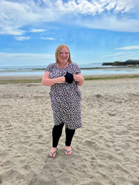 breastfeeding dress in pink leopard