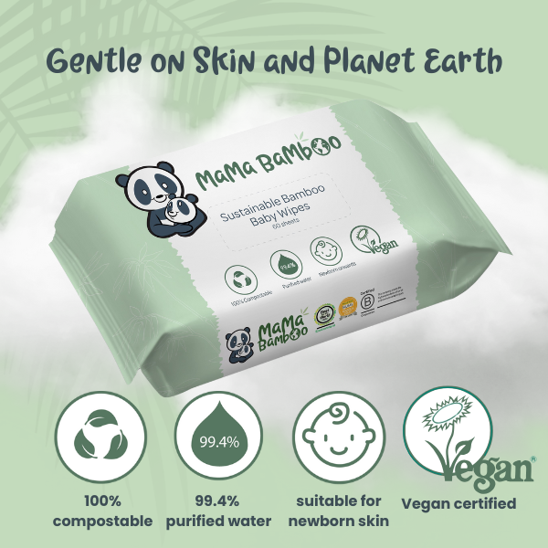 Mama Bamboo Sustainable Baby Wipes DS