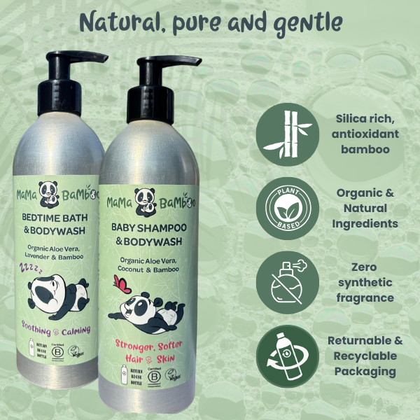 Mama Bamboo Organic Baby Bedtime Bath and Bodywash DS