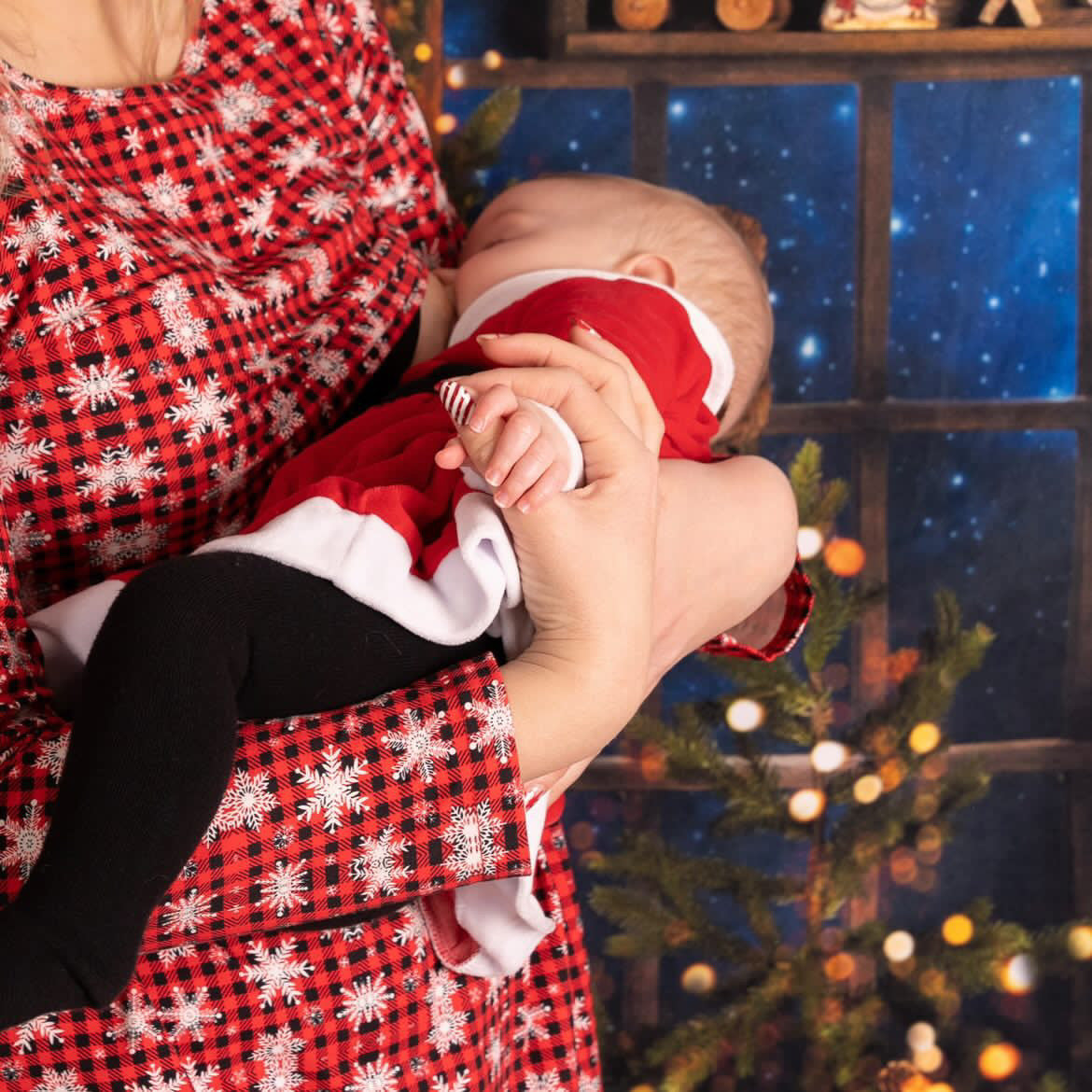 Tartan Breastfeeding Skater Dress