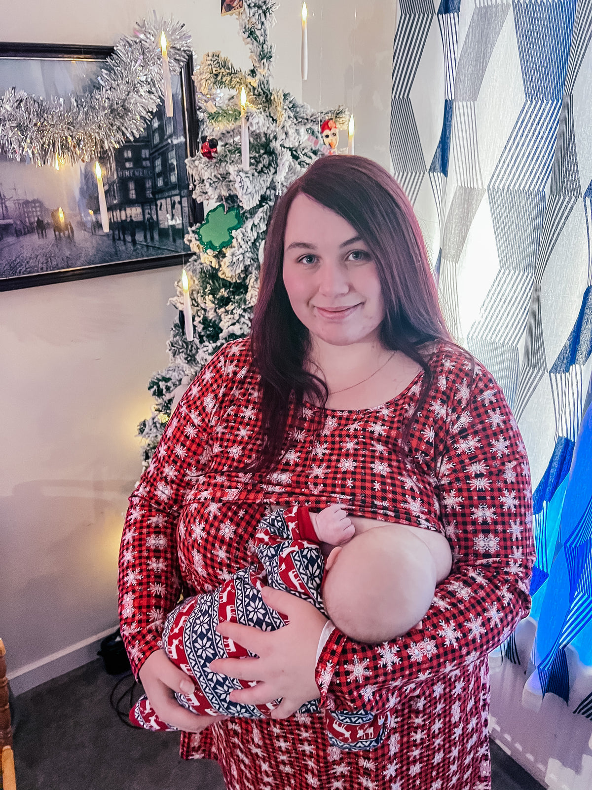 Christmas Breastfeeding Skater Dress | MilkyMoon Christmas Breastfeeding Skater Dress | MilkyMoon