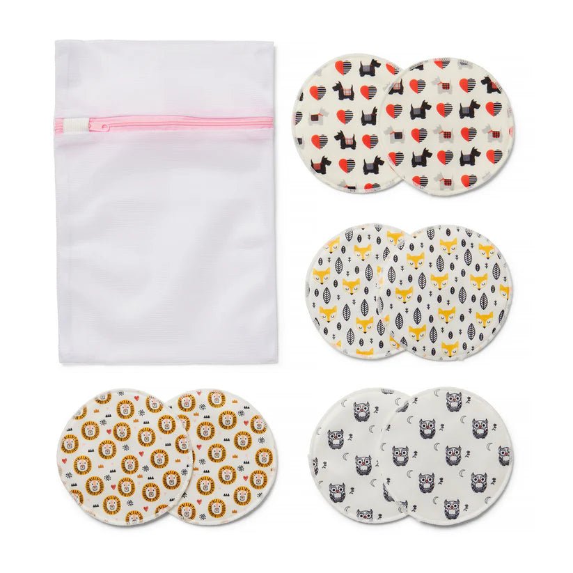 Designer Bundle - 8 organic washable breast pads - Stylish Mum