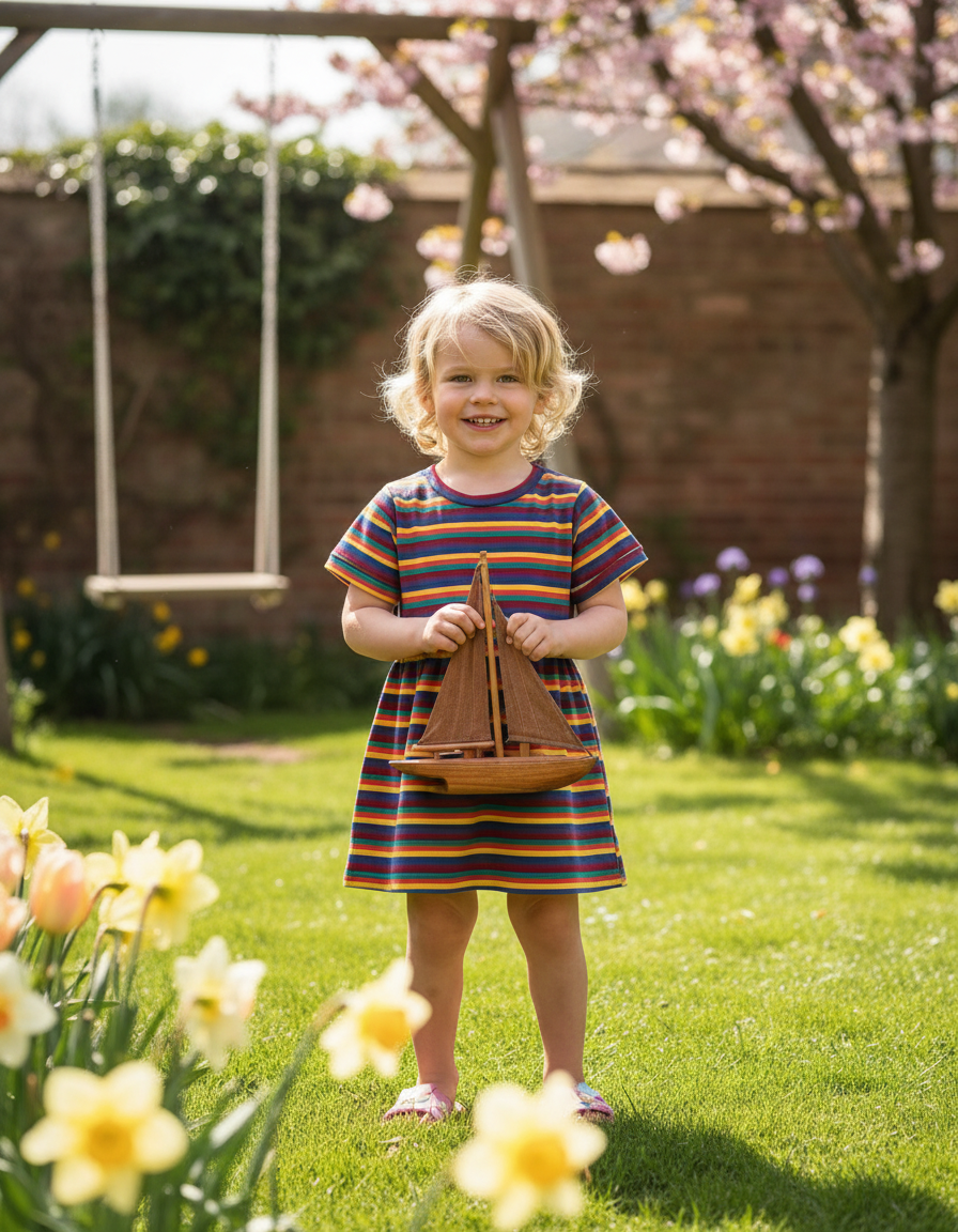 Hazel Rainbow Super Soft Cotton Baby Child Dress