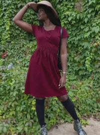 video showing the red breastfeeding dress by MilkyMoon