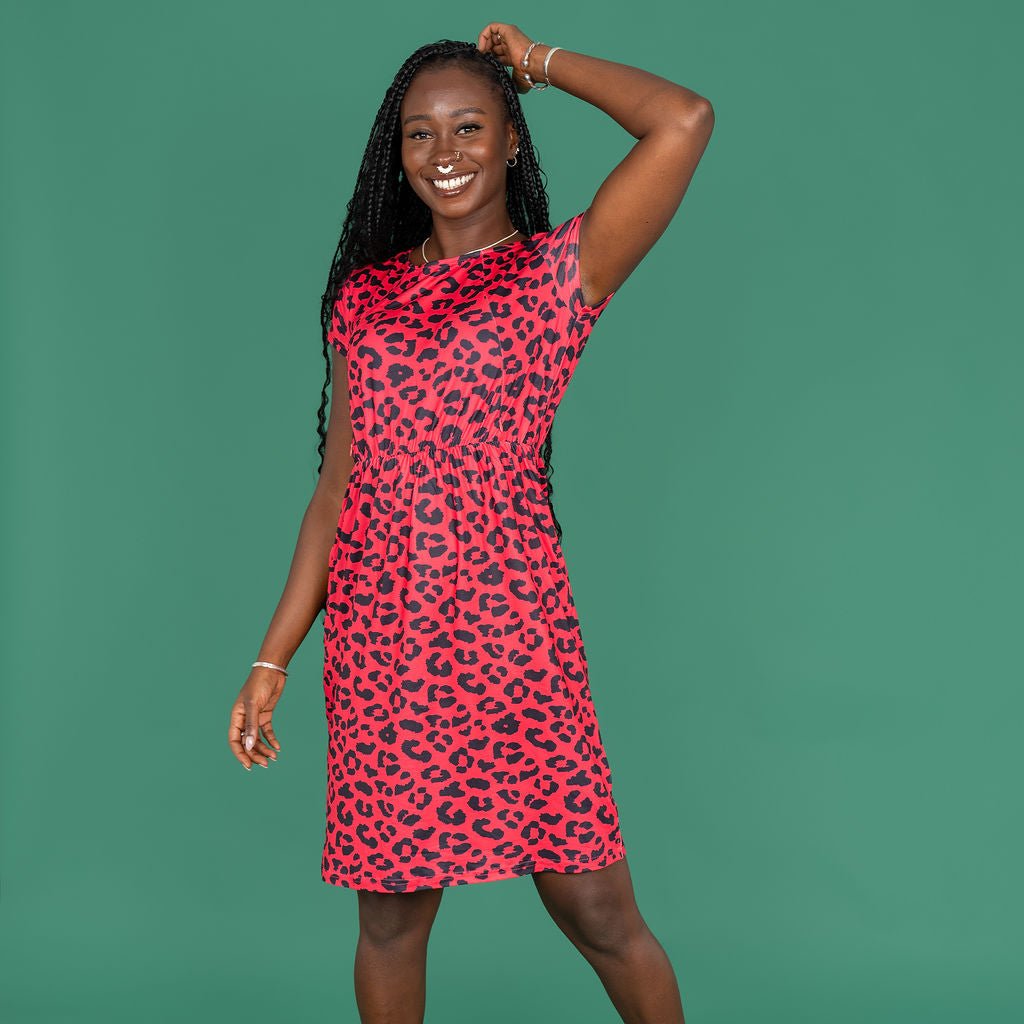 Red Leopard Breastfeeding Dress | Nursing Dress | MilkyMoon Red Leopard Breastfeeding Dress | Nursing Dress | MilkyMoon