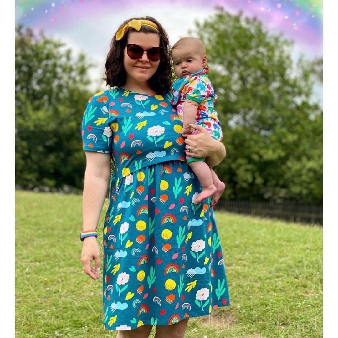 Rainbow Breastfeeding Dress | Fashionable Breastfeeding Clothes UK by Stylish Mum 