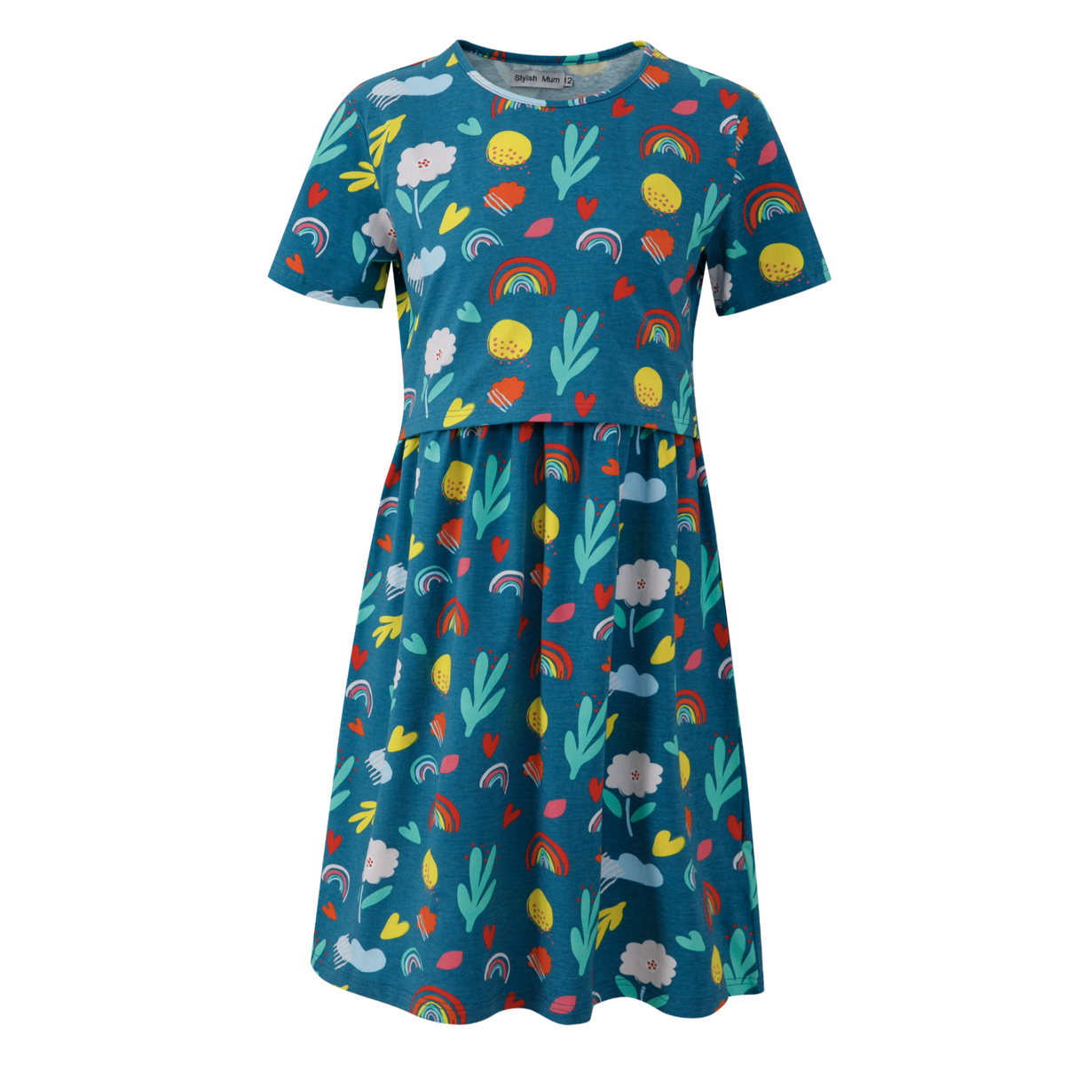 Rainbow Breastfeeding Dress | Fashionable Breastfeeding Clothes UK by Stylish Mum 