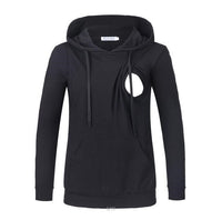 Black Breastfeeding Hoodie - Stylish Mum