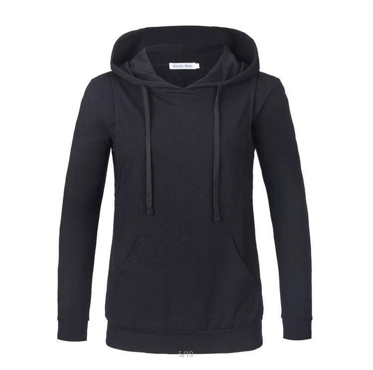 Black Breastfeeding Hoodie - Stylish Mum