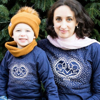 Blue LOVE Breastfeeding Top - Stylish Mum