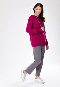 Burgundy Breastfeeding Hoodie - Stylish Mum
