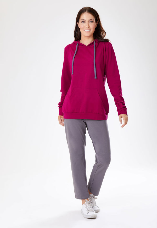 Burgundy Breastfeeding Hoodie - Stylish Mum