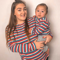 Cara Stripe Breastfeeding Top - Stylish Mum