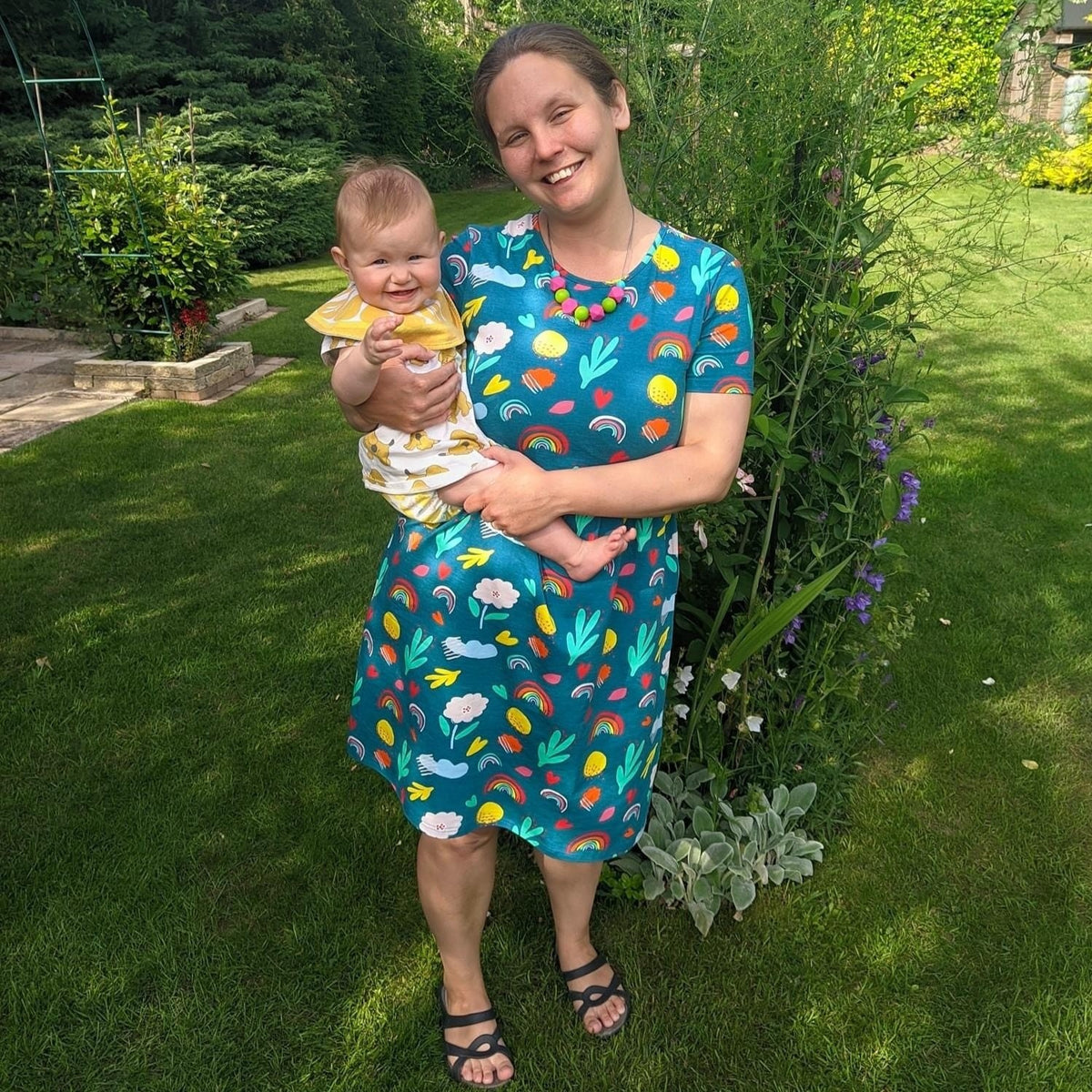 Rainbow Breastfeeding Dress | Fashionable Breastfeeding Clothes UK by Stylish Mum 