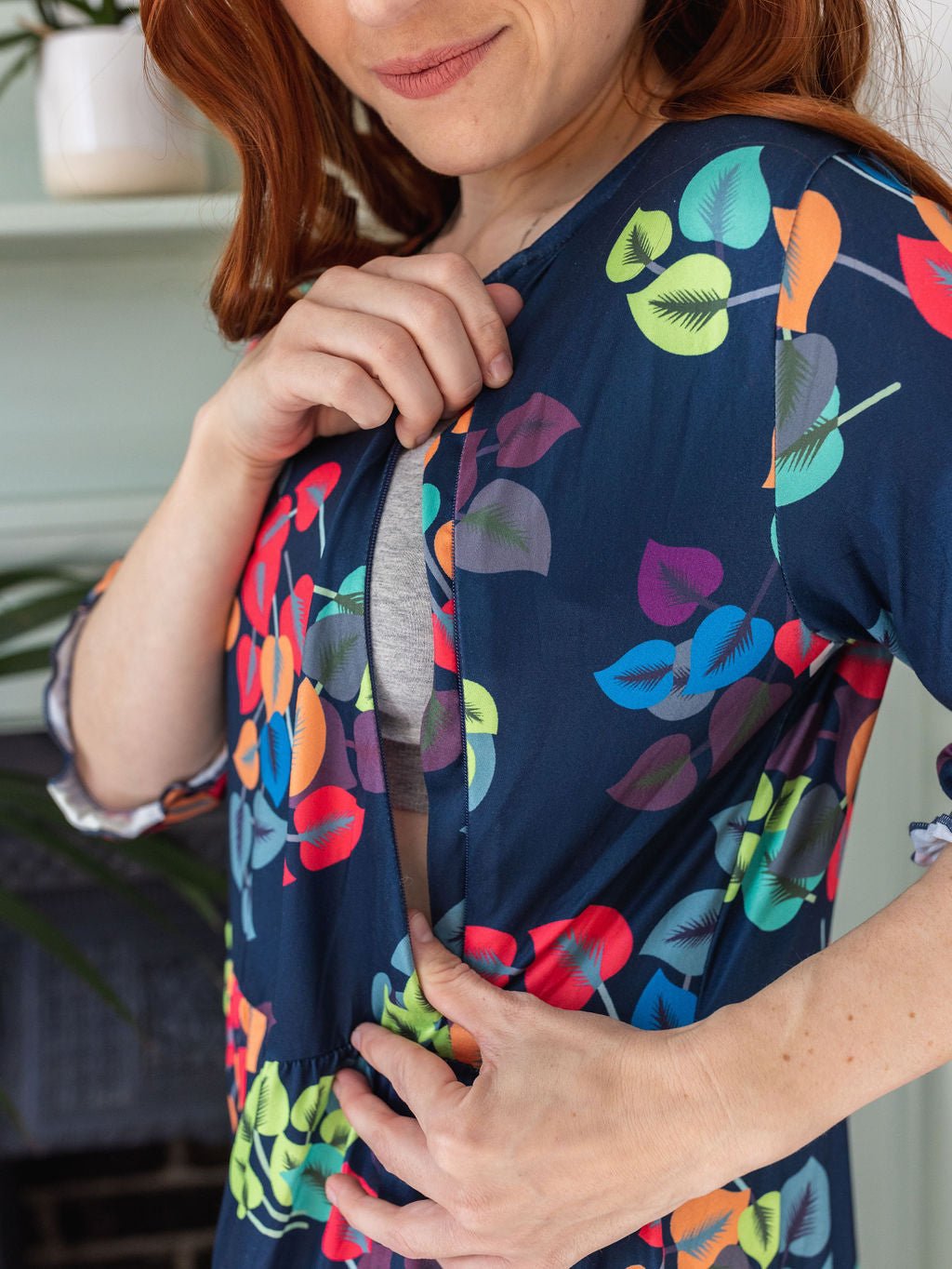 Faith Floral Midi Breastfeeding Dress - Stylish Mum