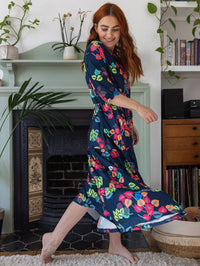 Faith Floral Midi Breastfeeding Dress - Stylish Mum nursing dresses UK