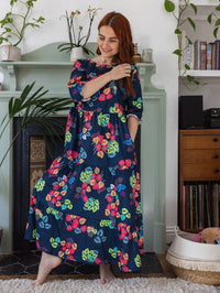Faith Floral Midi Breastfeeding Dress - Stylish Mum