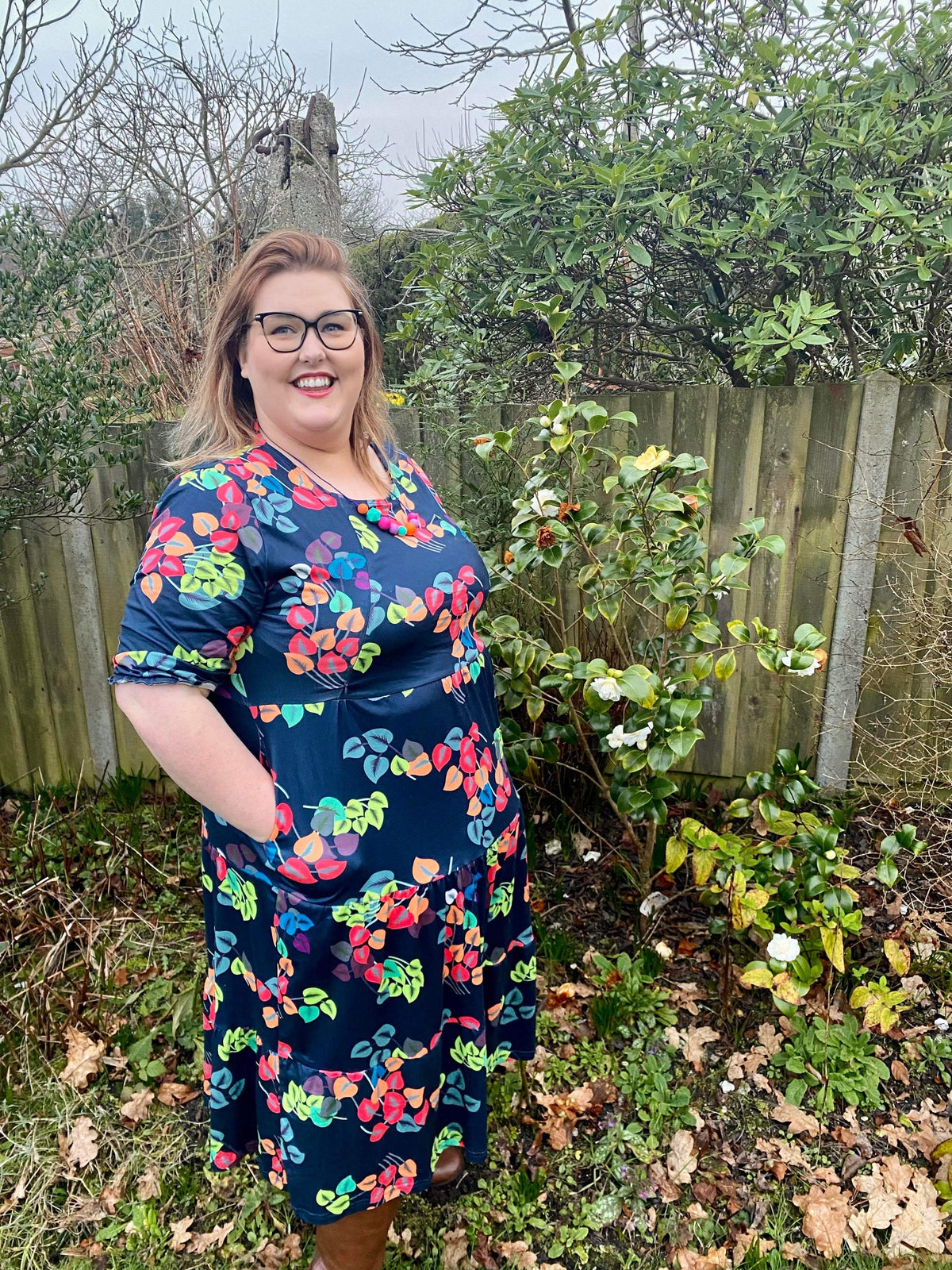 Faith Floral Midi Breastfeeding Dress - Stylish Mum