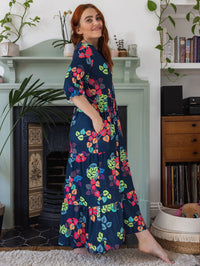 Faith Floral Midi Breastfeeding Dress - Stylish Mum