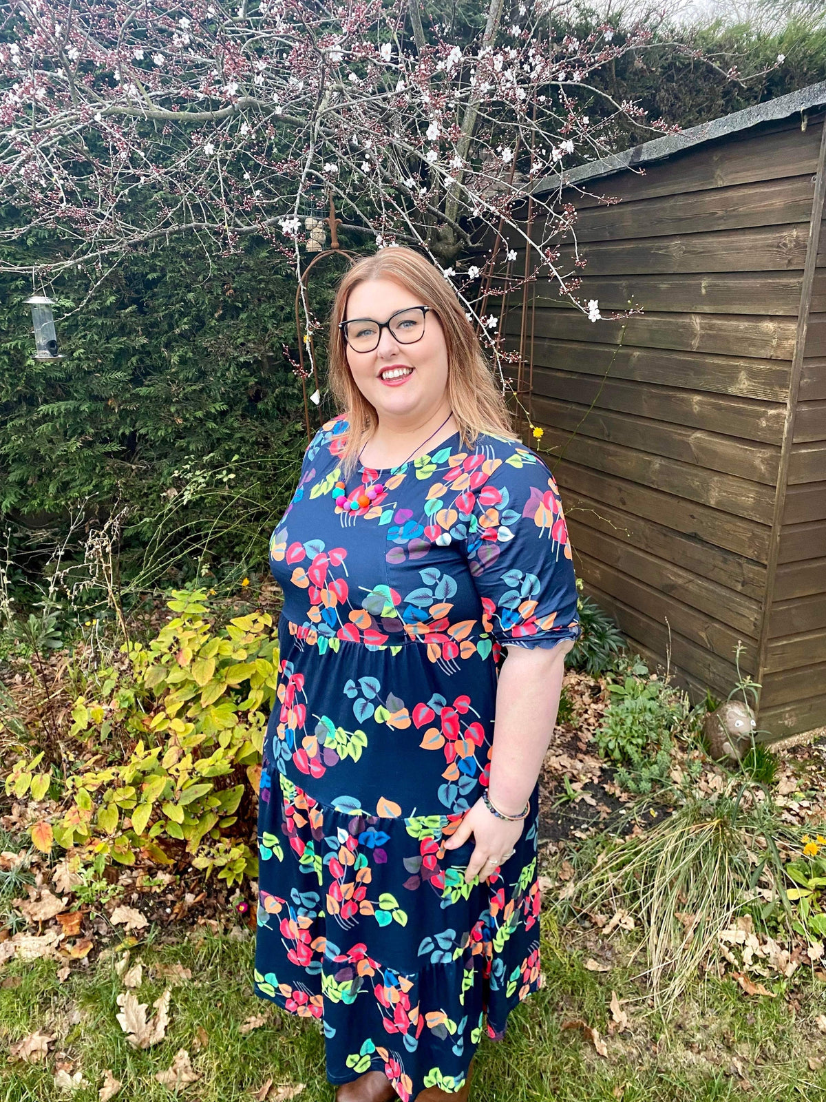 Faith Floral Midi Breastfeeding Dress - Stylish Mum
