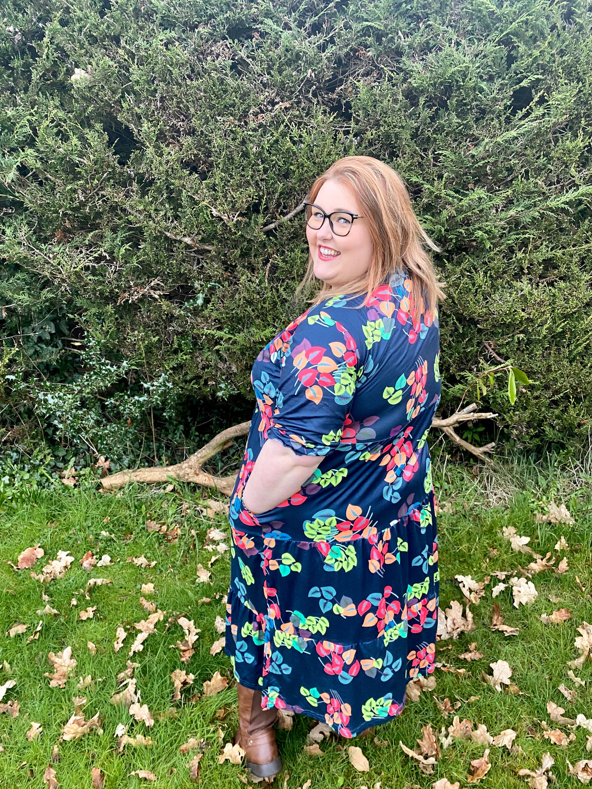 Faith Floral Midi Breastfeeding Dress - Stylish Mum
