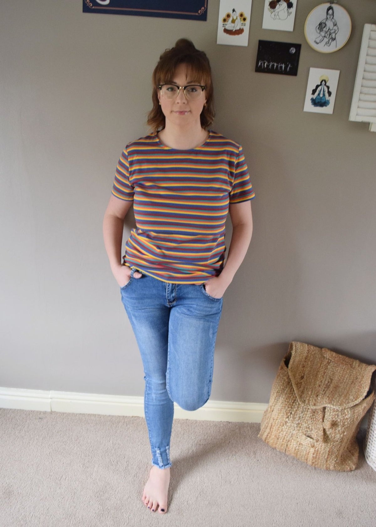 Hazel Stripe Breastfeeding Top - Stylish Mum