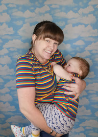 Hazel Stripe Breastfeeding Top - Stylish Mum for breastfeeding clothes UK