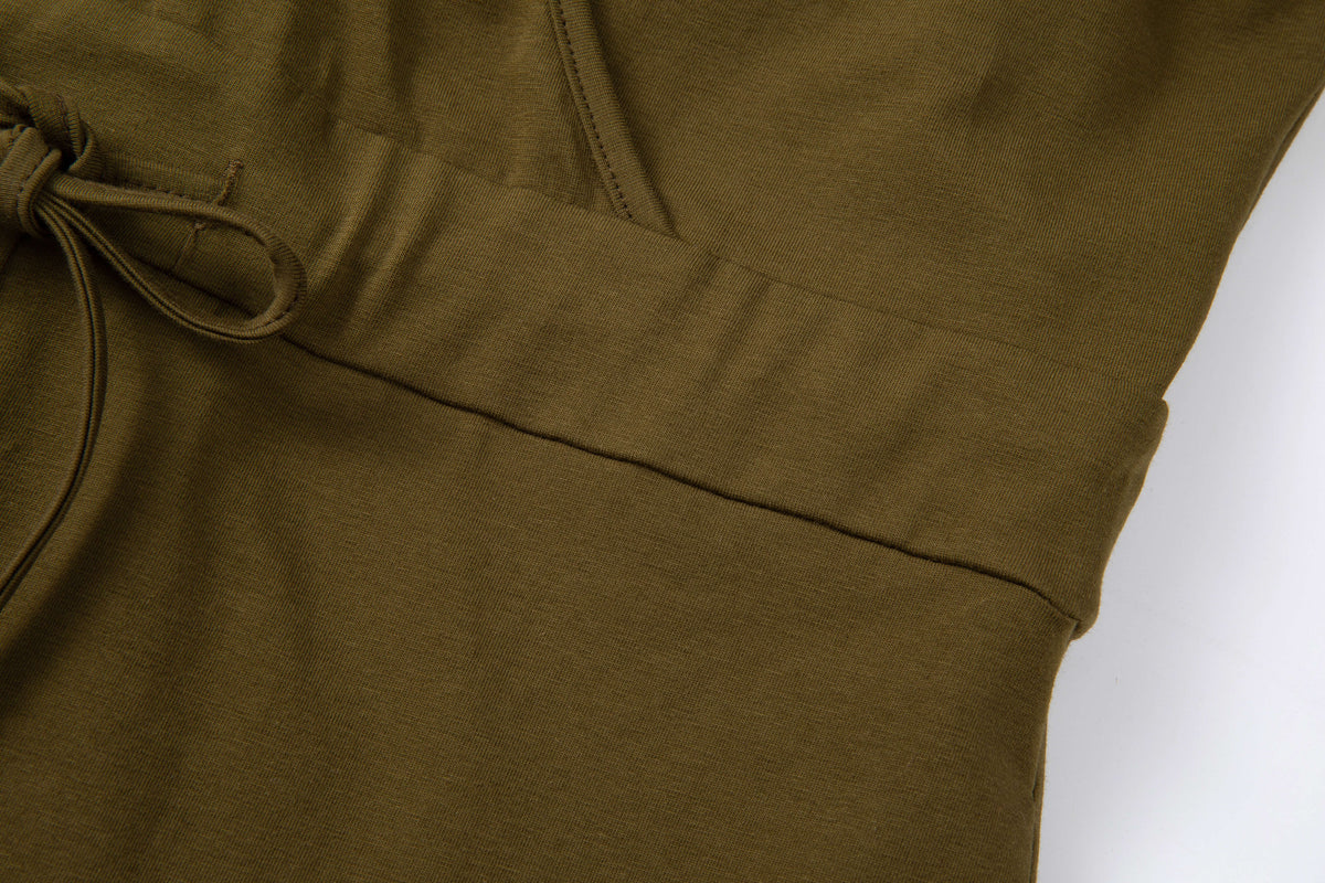 Kerry Khaki Breastfeeding Jumpsuit - Stylish Mum