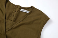 Kerry Khaki Breastfeeding Jumpsuit - Stylish Mum