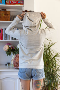 Light Grey Breastfeeding Hoodie - Stylish Mum