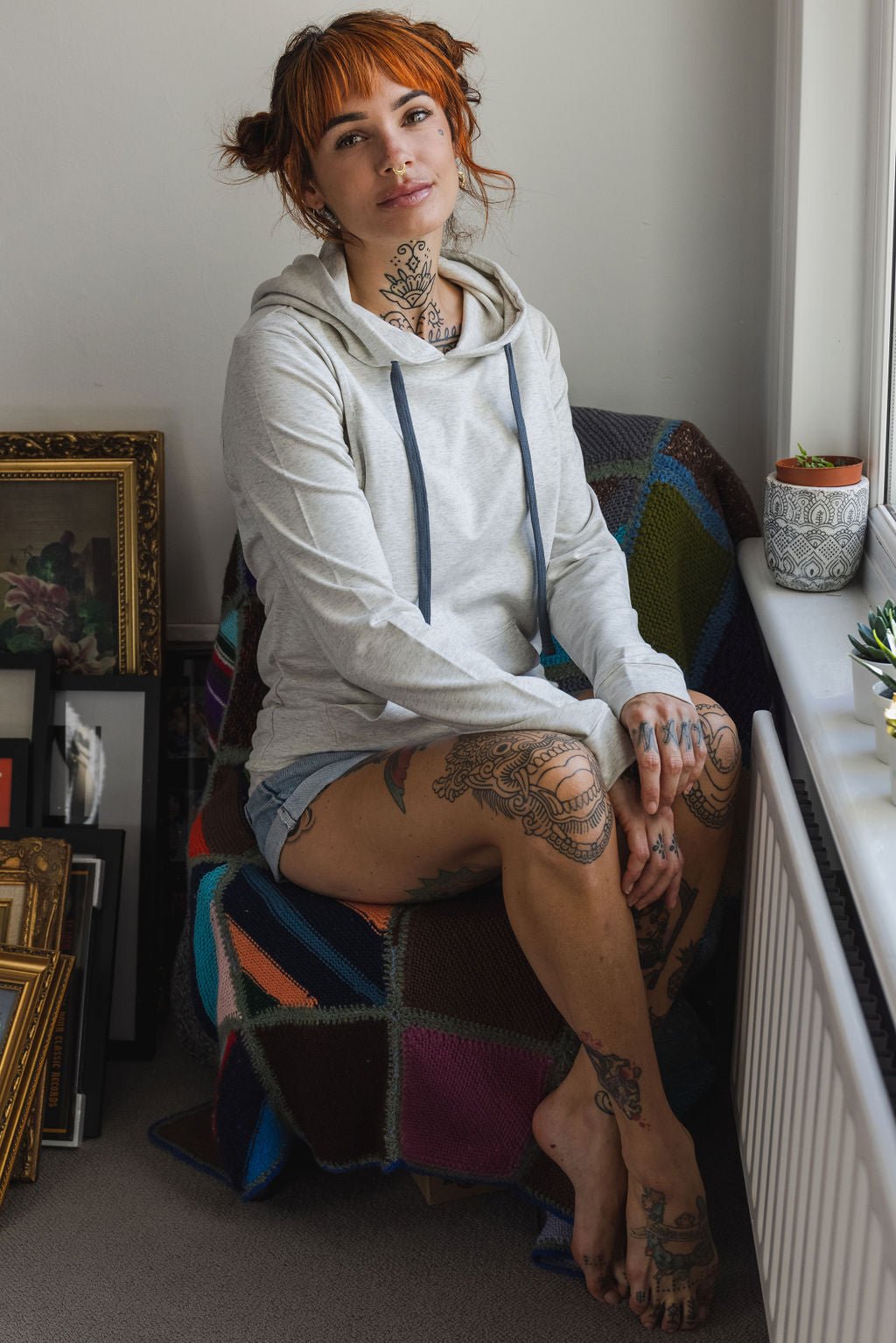 Light Grey Breastfeeding Hoodie - Stylish Mum