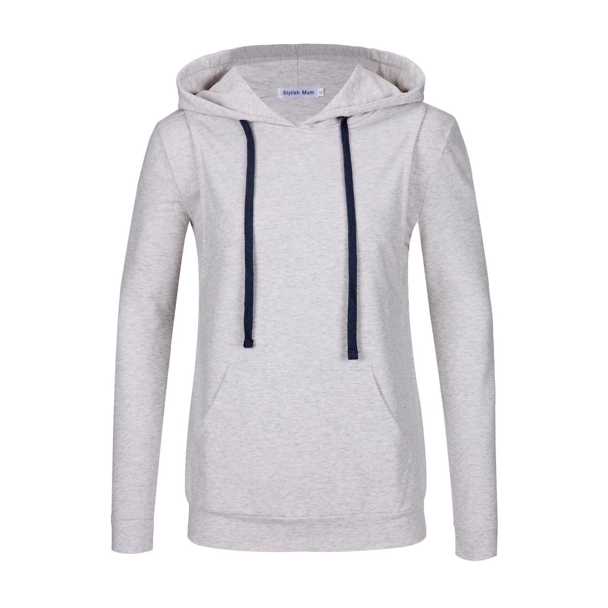 Light Grey Breastfeeding Hoodie - Stylish Mum