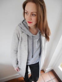 Light Grey Breastfeeding Hoodie - Stylish Mum  for nursing hoodies UK