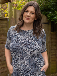 Lola Leopard Midi Breastfeeding Dress - Stylish Mum for nursing dresses UK