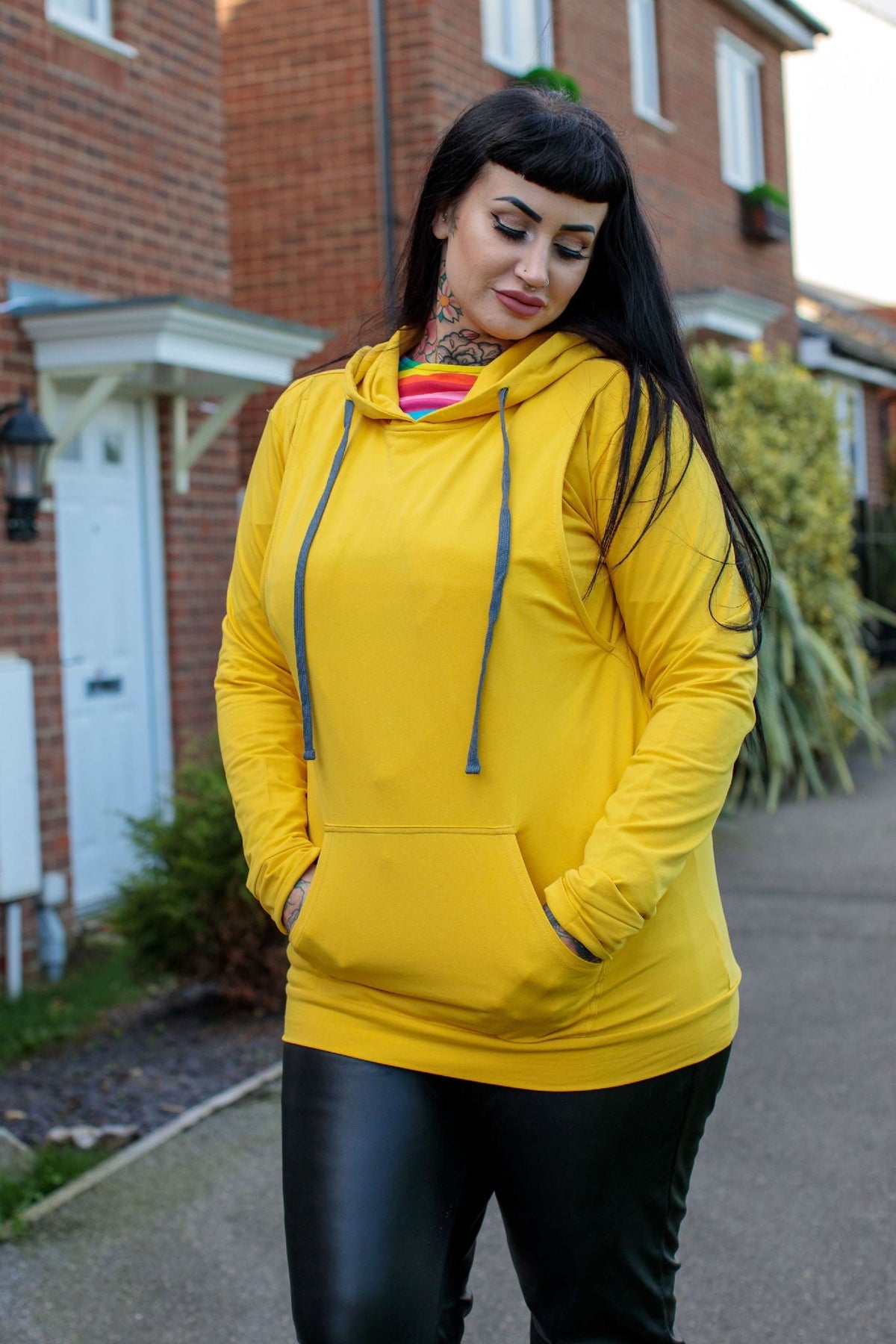 Mustard Breastfeeding Hoodie - Stylish Mum