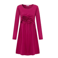 Pippa Purple Breastfeeding Skater Dress - Stylish Mum for breastfeeding clothes UK