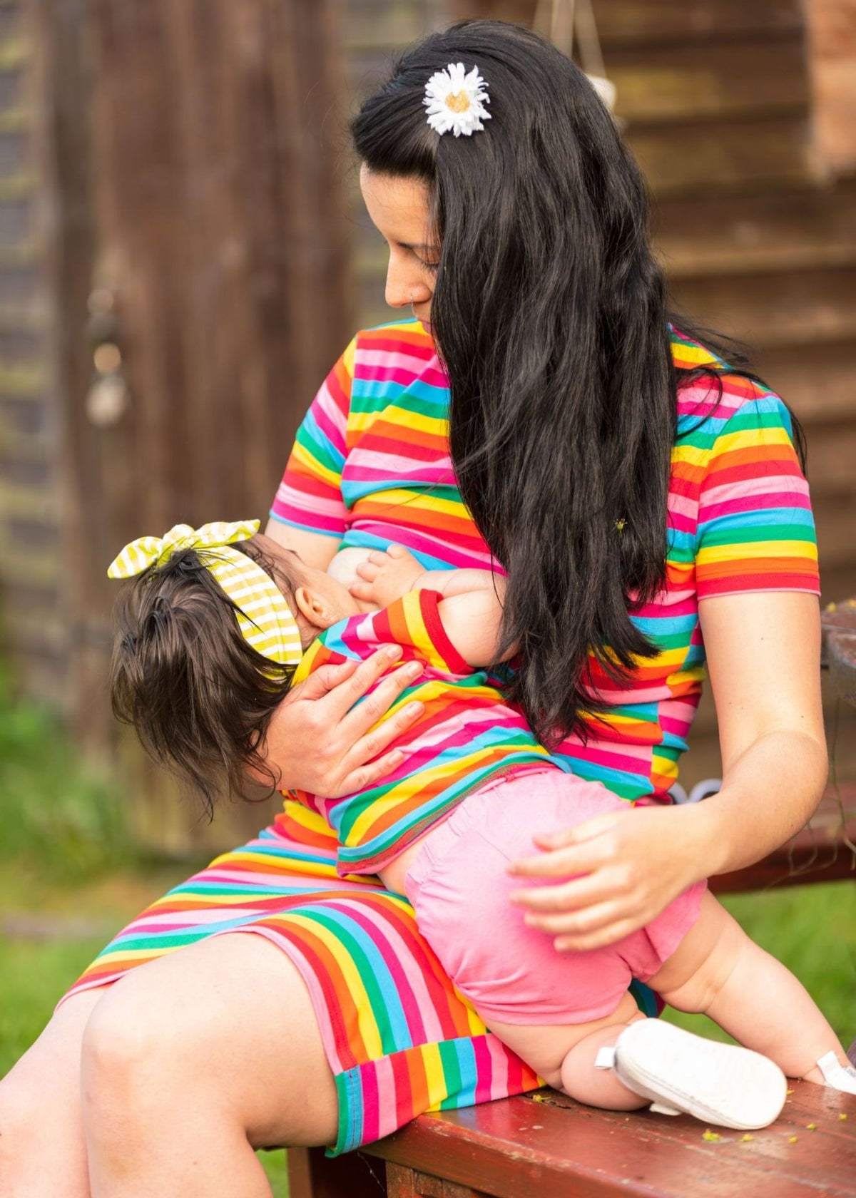 Rachel Rainbow Breastfeeding Dress - Stylish Mum