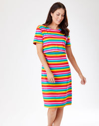 Rachel Rainbow Breastfeeding Dress - Stylish Mum