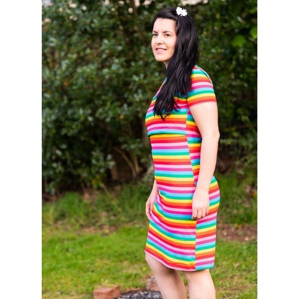 Rachel Rainbow Breastfeeding Dress - Stylish Mum