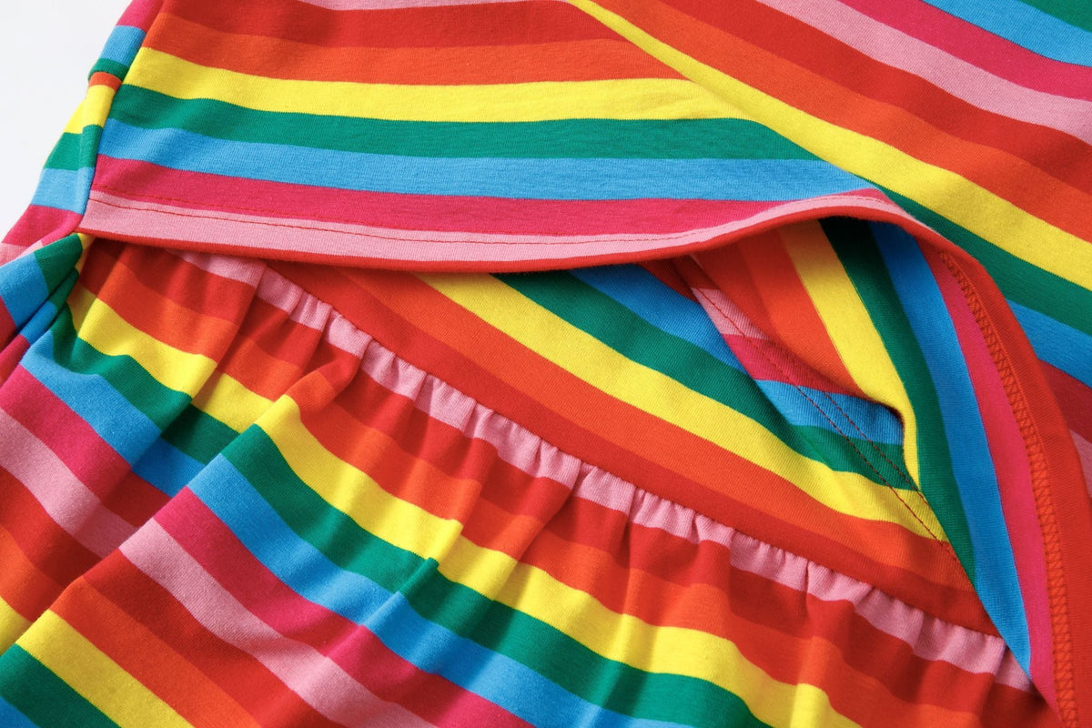 Rainbow Breastfeeding Skater Dress - Stylish Mum