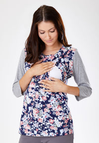 REDUCED LAST FEW Freya Floral Breastfeeding Top