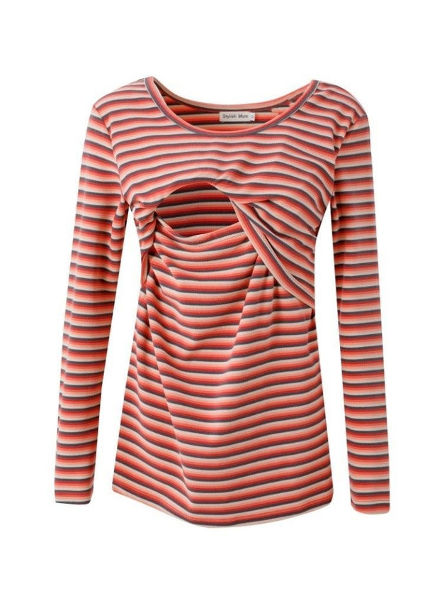 Rosie Stripe Breastfeeding Sweater - Stylish Mum for breastfeeding jumpers UK