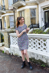 Ruby Rainbow Leopard Breastfeeding Dress - Stylish Mum