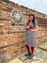 Ruby Rainbow Leopard Breastfeeding Dress - Stylish Mum