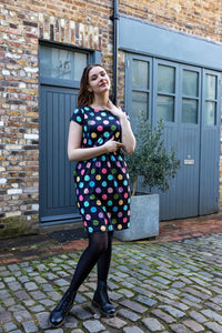 Shona Spot Breastfeeding skater Dress - Stylish Mum