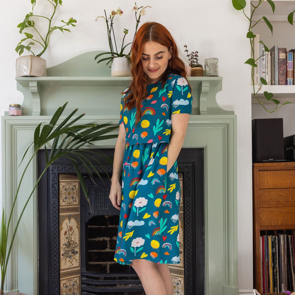 Sophie Floral Breastfeeding Dress - Stylish Mum