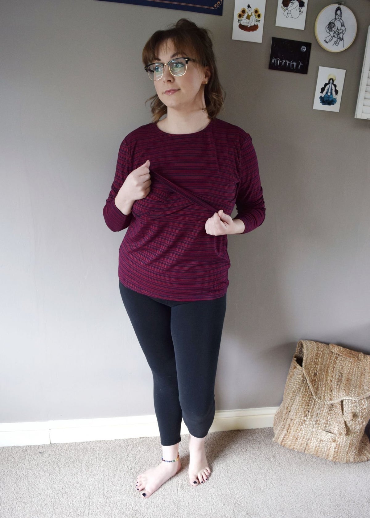 Suzie Stripe Breastfeeding Top - Stylish Mum