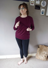 Suzie Stripe Breastfeeding Top - Stylish Mum