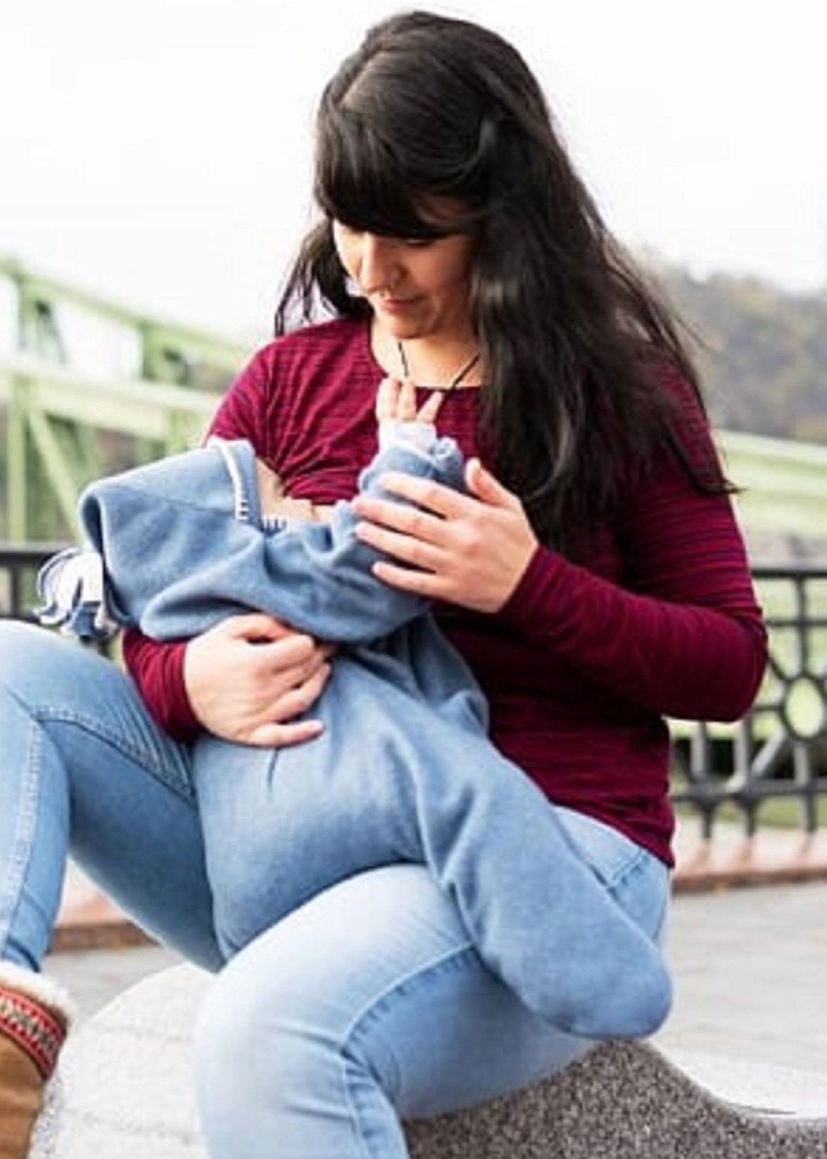 Suzie Stripe Breastfeeding Top - Stylish Mum